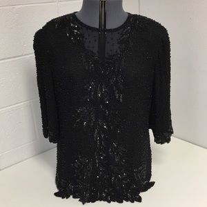 Landmark Women’s 1X Black Long Sleeve 100% Silk